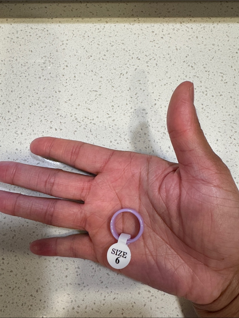 Lilac Ceramic Ring Size 6